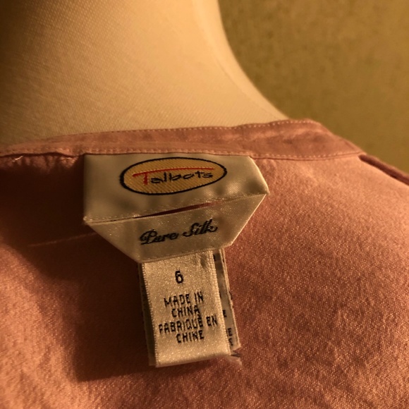 Soft Pink Silk Talbots Jacket Embroidered cutouts - Picture 7 of 8